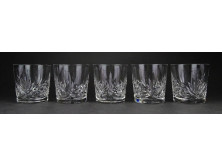 Csiszolt üveg kristály Whiskey pohár készlet 5 darab