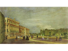 Színes keretezett nyomat Wien Schönbrunn 24 x 38 cm