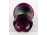 Hibátlan lila színű fújt talpas üveg váza 20.5 cm