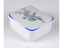 Régi kék virágos Hollóházi porcelán bonbonier
