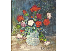 XX. századi festő : Asztali virágcsendélet 1975