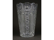 Régi csiszoltüveg váza virágváza 17 cm