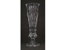 Régi kisméretű talpas üveg váza 17.5 cm