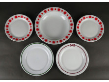 Retro vegyes Alföldi porcelán tányérkészlet 5 darab