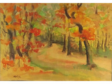 XX. századi festő : Őszi erdőbelső 1964