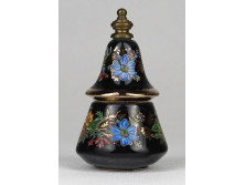 Fekete görög porcelán parfüm parfümkrém tartó szelence