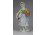 Libás nő kosárral porcelán figura 19.5 cm
