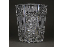 Csiszolt üveg kristály váza 13 cm