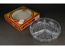 Veropa francia osztott üveg kínáló tál dobozában