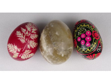 Régi vegyes dísztárgy dísztojás húsvéti tojás 3 darab