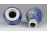 Régi kisméretű kék-fehér keleti porcelán váza 10 cm