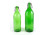 Régi nagyméretű zöld csatos üveg párban KRISTÁLY