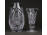 Hibátlan csiszolt üveg kristály váza 2 darab