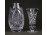 Hibátlan csiszolt üveg kristály váza 2 darab