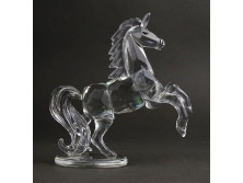 Hibátlan ágaskodó ló kristály szobor 11 cm