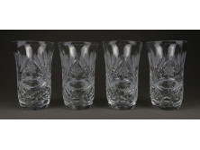 Csiszolt üveg kristály pohár készlet 4 darab