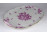 Régi rózsaszín virág mintás sérült Herendi porcelán kínáló tál tálca 25 x 32 cm