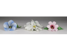 Régi sérült ritka Herendi porcelán virág 3 darab