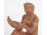 Kovács J. : Terrakotta ülő nő szobor 16 cm