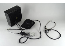 Régi pumpás Speidel & Keller tenziométer vérnyomásmérő fonendoszkóppal