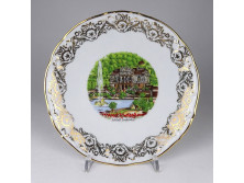 Aranyozott Linderhof kastély díszes Bavaria porcelán tányér dísztányér 20 cm