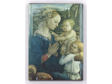 Fra Filippo Lippi : Madonna két angyallal 21 x 15 cm