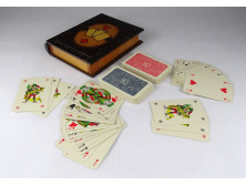 Csepel művek póker kártya pakli fa kártyadobozban
