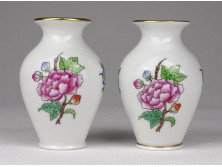Eton mintás Herendi porcelán váza ibolyaváza pár 6.5 cm
