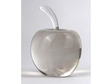 Hibátlan állapotú fújt üveg alma alakú levélnehezék dísztárgy