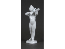 Hegedű művész Hollóházi porcelán figura 14 cm