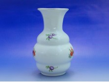 Régi hibátlan virágos Zsolnay porcelán váza