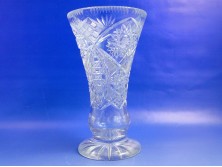 Nagyméretű csiszolt üveg váza