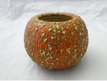 Retro tök alakú TÓFEJ kerámia váza 10,5 cm