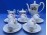 Régi virágmintás porcelán kávés készlet