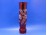 Régi piros színezett csiszoltüveg váza