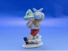 Régi német porcelán fiú figura libával