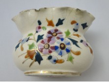 Antik fodros szélű majolika váza