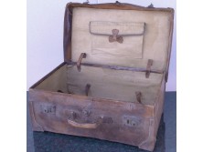 Antik bőr koffer utazó táska