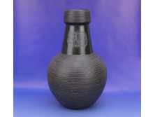Régi nagyméretű feketecserép váza