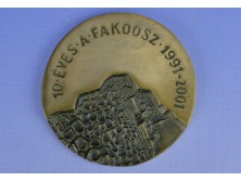 Jelzett FAKOOSZ bronz plakett 1991-2001
