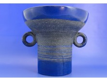 Mozsár alakú iparművészeti retro kerámia váza
