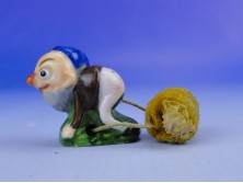 Antik miniatűr vicces porcelán törpe figura
