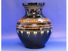 Nagyméretű barna kerámia váza