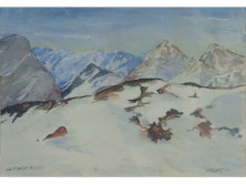 Merz jelzéssel osztrák festő : Havas Alpok