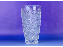 Régi vastagfalú csiszoltüveg váza