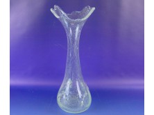 Vastagfalú művészi üveg váza 38 cm