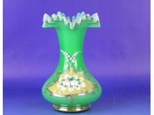 Jelzett gyönyörű Bohemia üveg váza
