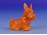 Régi miniatűr porcelán foxi kutya
