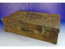 Antik nagyméretű utazó táska koffer bőrönd