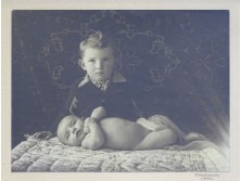 Régi jelzett FANKOVICH csecsemő fotográfia